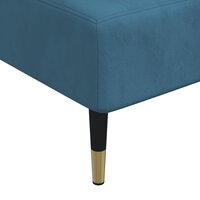 Chaise longue fluweel blauw 7