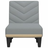 Chaise longue stof lichtgrijs 4