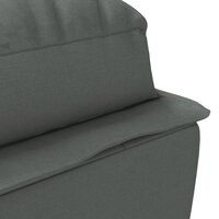 Chaise longue met kussens stof donkergrijs 7
