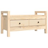 Halbankje 80x40x43 cm massief grenenhout 2