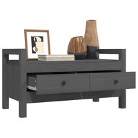 Halbankje 80x40x43 cm massief grenenhout grijs 7