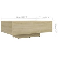 Salontafel 85x55x31 cm bewerkt hout sonoma eikenkleurig 6