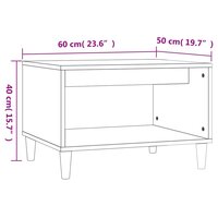 Salontafel 60x50x40 cm bewerkt hout zwart 7
