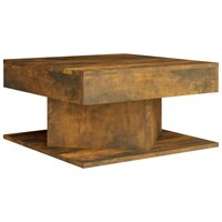 Salontafel 57x57x30 cm bewerkt hout gerookt eikenkleurig 2