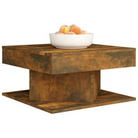 Salontafel 57x57x30 cm bewerkt hout gerookt eikenkleurig 3