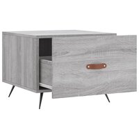 Salontafel 50x50x40 cm bewerkt hout grijs sonoma eiken 6
