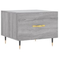 Salontafel 50x50x40 cm bewerkt hout grijs sonoma eiken 2