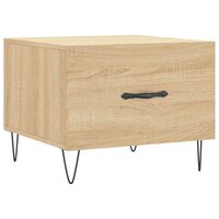 Salontafel 50x50x35 cm bewerkt hout sonoma eikenkleurig 2