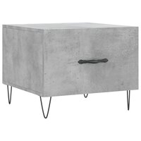 Salontafel 50x50x40 cm bewerkt hout betongrijs 2