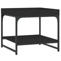Salontafel 49,5x49,5x45 cm bewerkt hout zwart 2