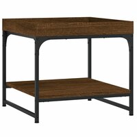 Salontafel 49,5x49,5x45 cm bewerkt hout bruin eikenkleur 2