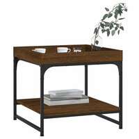 Salontafel 49,5x49,5x45 cm bewerkt hout bruin eikenkleur 3