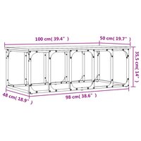 Salontafel 100x50x35,5 cm bewerkt hout zwart 9