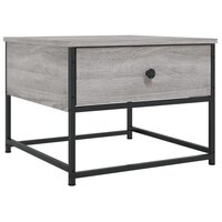 Salontafel 51x51x40 cm bewerkt hout grijs sonoma eikenkleurig 2