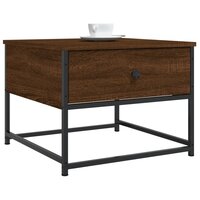 Salontafel 51x51x40 cm bewerkt hout bruin eikenkleur 3