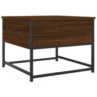 Salontafel 51x51x40 cm bewerkt hout bruin eikenkleur 8