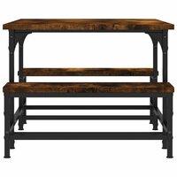 Salontafel 100x50,5x40 cm bewerkt hout gerookt eikenkleurig 5