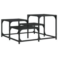 Salontafel 68x68x40 cm bewerkt hout zwart 2