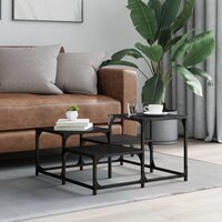 Salontafel 68x68x40 cm bewerkt hout zwart 3
