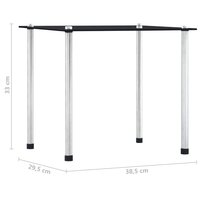 3-delige Tafeltjesset gehard glas zwart 9