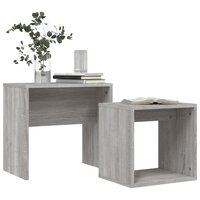 2-delige Tafeltjesset bewerkt hout grijs sonoma eikenkleurig 3