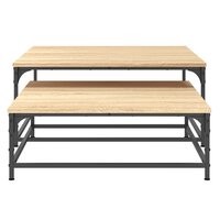2-delige Tafeltjesset bewerkt hout sonoma eikenkleurig 5