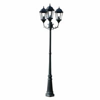 Tuinlantaarn Brighton 3-arms 230 cm donkergroen/zwart 2