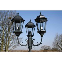 Tuinlantaarn Brighton 3-arms 230 cm donkergroen/zwart 7