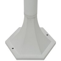 Paalverlichting voor tuin E27 110 cm aluminium wit 6 st 6