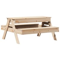 Picknicktafel met zandbak voor kinderen massief grenenhout 7