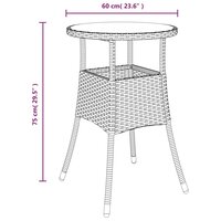 3-delige Tuinset met kussens poly rattan en acaciahout zwart 9