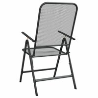 Tuinstoelen inklapbaar 2 st metaalgaas antracietkleurig 6