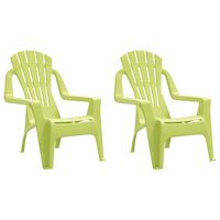 Kindertuinstoelen 2 st hout-look 37x34x44 cm polypropeen groen 2