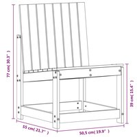 Tuinstoel 50,5x55x77 cm massief grenenhout wit 9