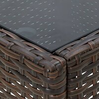 Tuintafel 40x40x45 cm poly rattan bruin 4
