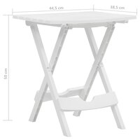 Tuintafel inklapbaar 44,5x38,5x50 cm wit 7