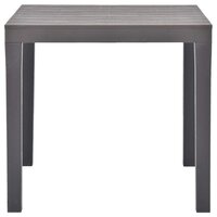 Tuintafel 78x78x72 cm kunststof mokka 2