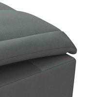 Massage chaise longue met bolster stof donkergrijs 8