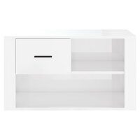 Schoenenkast 80x35x45 cm bewerkt hout hoogglans wit 5
