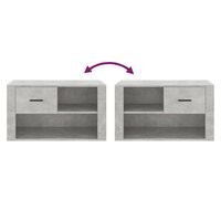 Schoenenkast 80x35x45 cm bewerkt hout betongrijs 7