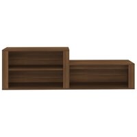 Schoenenkast 150x35x45 cm bewerkt hout bruin eikenkleur 5