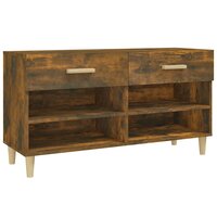 Schoenenkast 102x35x55 cm bewerkt hout gerookt eikenkleurig 2