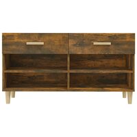Schoenenkast 102x35x55 cm bewerkt hout gerookt eikenkleurig 6