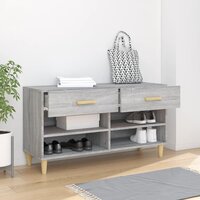 Schoenenkast 102x35x55 cm bewerkt hout grijs sonoma eikenkleur 3