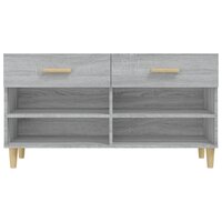 Schoenenkast 102x35x55 cm bewerkt hout grijs sonoma eikenkleur 6