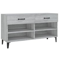 Schoenenkast 102x35x55 cm bewerkt hout grijs sonoma eikenkleur 2