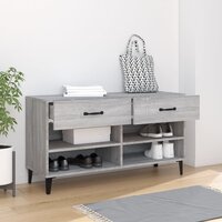 Schoenenkast 102x35x55 cm bewerkt hout grijs sonoma eikenkleur 3
