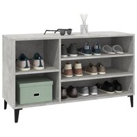 Schoenenkast 102x36x60 cm bewerkt hout betongrijs 4
