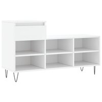 Schoenenkast 102x36x60 cm bewerkt hout wit 2