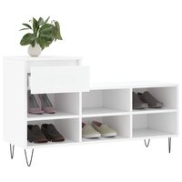 Schoenenkast 102x36x60 cm bewerkt hout wit 4